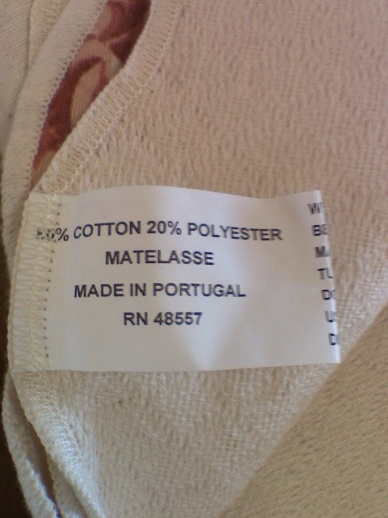 New Quilt Made in Portugal, Rose Pattern, Abt. 100x100 Etsy