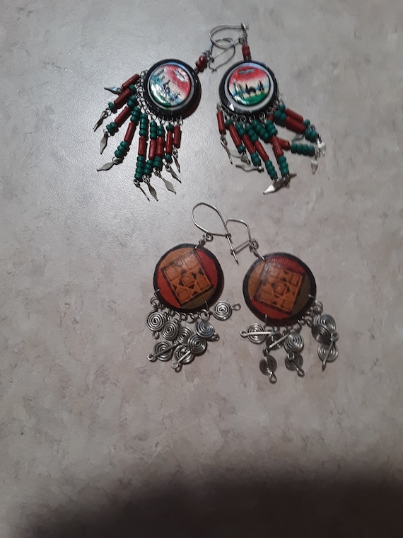 2 pair earrings from Ecuador