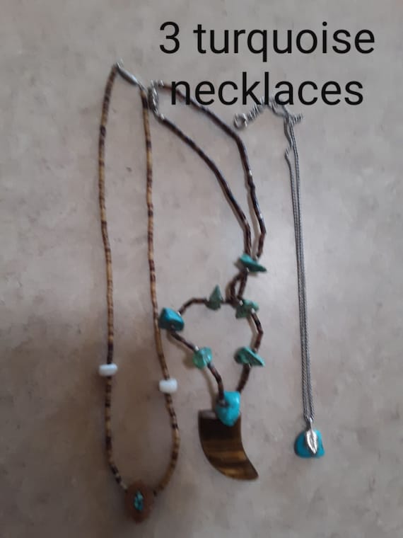 3 turquoise necklaces