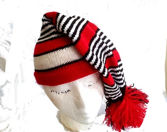 Igbo Nigerian Traditional War Dance Wool Hat Cap. Ohafia Men&#39;s Knitted Stripped Hat. Holiday Wool Hat. More Colors