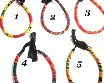 Tela africana Ankara Kente estampado cuello pieza collar cinta gargantilla- Elija