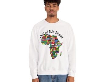 Pan African Map Sweatshirt, African Pride Crewneck Jumper, Black History Month Clothing, BHM Gift Idea, Ethnic Pride Sweatshirt, African