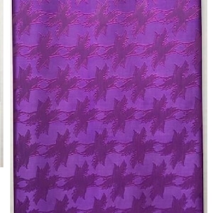 1 Pcs Purple African Fabric Embroidered Headtie Head Gear Sego Gele Head Tie 2.5 Yards