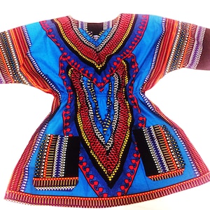African Print Ankara Women&#39;s Dashiki Top/Dress. Size L/XL