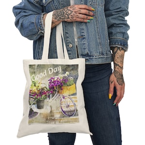 Natural Tote Bag. Good Vibes. Good Day