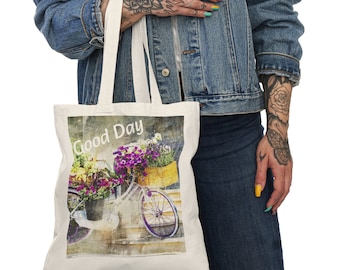 Natural Tote Bag. Good Vibes. Good Day