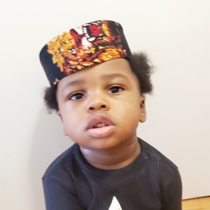 Toddler Isiagu Hat. Traditional Igbo Hat Cap . Black Hat Isiagu Lion Head Hat.Kids Hat
