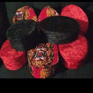 Handmade Traditional Red Hat. Black Hat Isi agu Hat