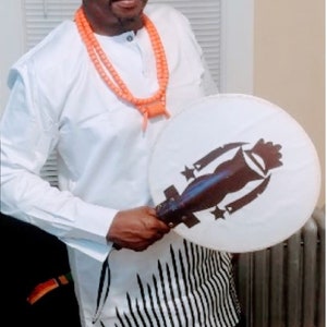 2 Pcs African Men Nigerian Embroidered Senator suit, White Dashiki suit, Groom suit, Prom & Wedding suit