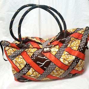 African print  Ankara light weight Drawstring Tote Bag