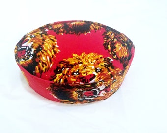Handmade Traditional Red Hat Cap . Red Hat Isiagu Lion Head Hat. Men/Kids