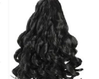 French Curl Pre-Stretched Synthetic Braiding Hair Extensions. 8 Packs. Choose Color.