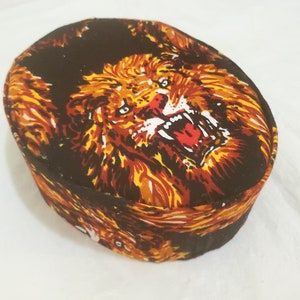 Traditional Igbo Isiagu Lion Head Kufi Hat. Igbo Red cap With Tassel.