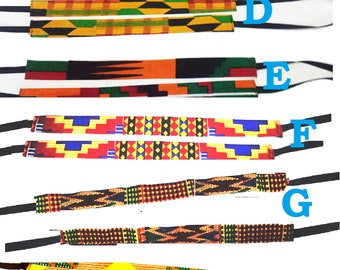 Tela africana Ankara Kente Gargantilla collar Pieza de cuello