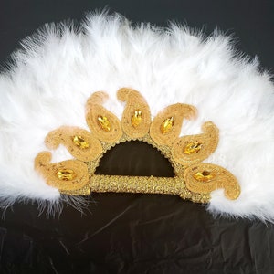 Traditional Igbo Nigerian Handheld  Wedding Bridal Feather Clutch Fan.