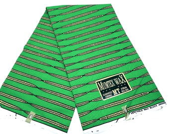 Green African Fabric Ankara Cotton Print- By The yard