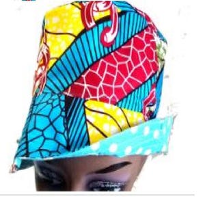 African Fabric Ankara Kente Reversible Medium  & Large Size Bucket Umbrella Sun Hat. More Colors to Choose.