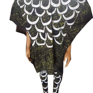 African Batik Boubou & leggings Outfit Set. Fits L, XL, XXL