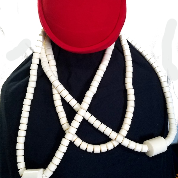 Handmade Cream White Traditional Bead/Traditional wedding Bead Unisex Necklace  Bracelet Jewelry