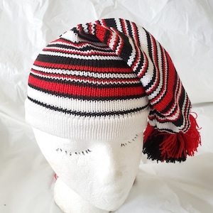 Igbo Nigerian Traditional War Dance Wool Hat Cap. Ohafia Men's Knitted Stripped Hat. Holiday Wool Hat image 8