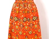 ON SALE HIPPIE Dress Flower Power Dress Empire Waist Dress Bodice Dress Maxi Dress Spring Summer Dress Flower Dress 60s D