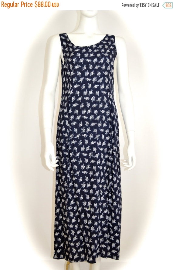 ON SALE 90s grunge dress: long floral grunge / dit
