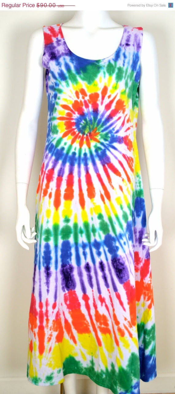 hippie tie dye dress