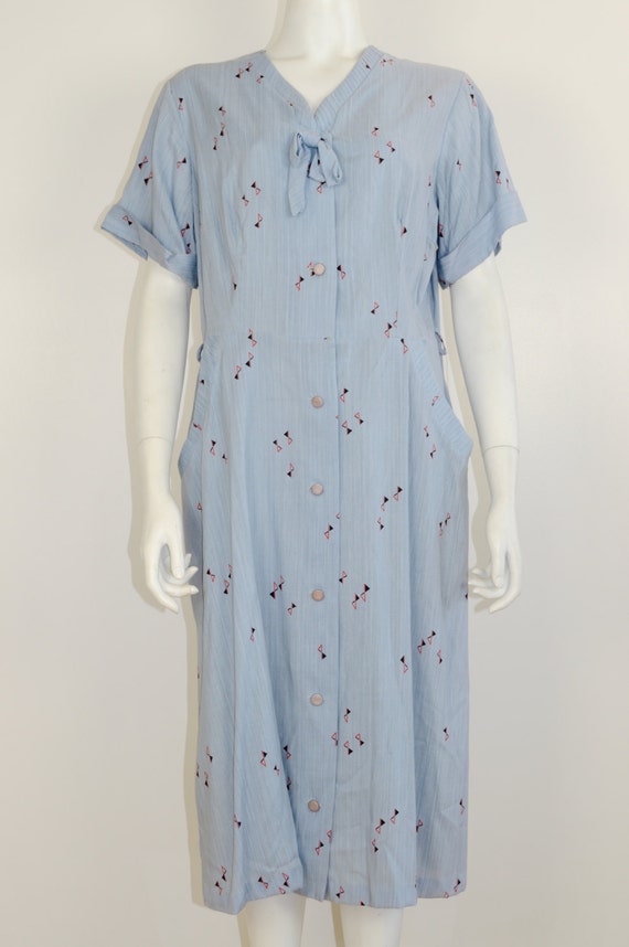 50s button up dress