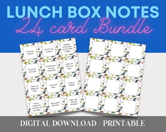 Lunch Box Notes for Kids Dinosaur Print | Printable Notes for Boys | Digital Download for Girls | Inspirational Lunch Box Notes for Kids