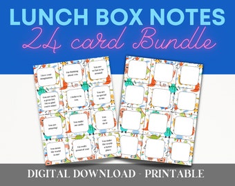 Lunch Box Notes for Kids Monster Print | Printable Notes for Boys | Digital Download for Girls | Inspirational Lunch Box Notes for Kids