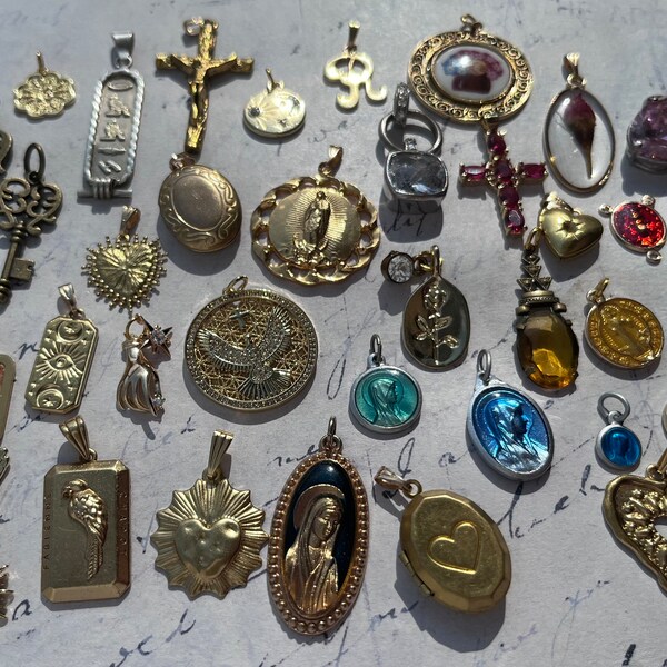 Vintage Gold Charms Set Etsy