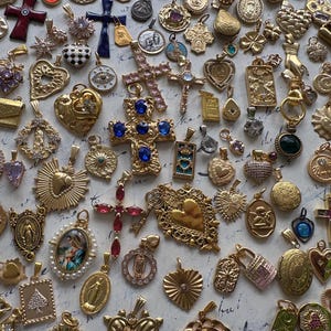Beautiful Antique Vintage European French Religious Charms Necklaces Vintage choose yours part 2 On Christmas SALE, -50%