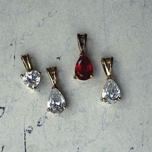 Lovely French Vintage Crystal Goldplated Marked 8K charms choose yours from set of 4
