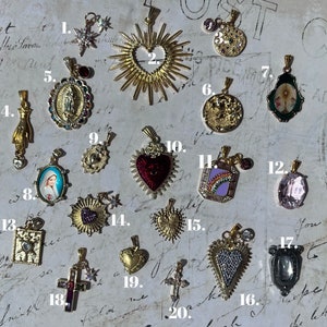 Lovely Beautiful French Vintage Stylish Religious Pendants Charms Crucifix Golden goldfilled 18k France germany italy choose from 20 image 3