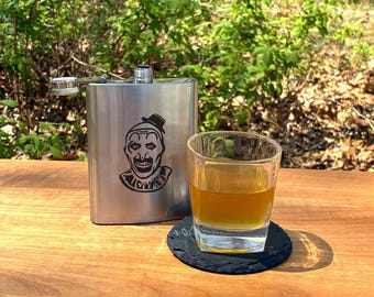 Custom Logo Engraved Flask / Personalized Stainless Steel Gift