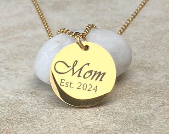 Mother necklace / Grandmother necklace / Mom Est. necklace / Engraved jewelry / Personalized gift / Gift for Mom / Gift for Nana