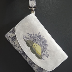 Bolso de mano/muñequera/bolso/cartera acordeón/portamonedas/recibos, organizador de cupones inspirado en Totoro Durmiente