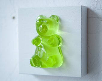 Pop Art, Street Art, Bio Resin Art, 3D Wall Art, Abstract, Unique, Gummy Bears