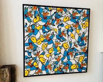 Pop Art Street Art Resin Art Gemälde Bilder Abstrakt Unikat Donald Duck