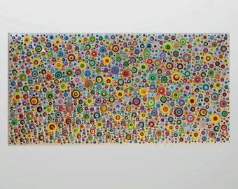 xxl peinture d’art abstrait en plexiglas acrylique 200 x 100 cm 80 x 40 pouces