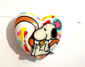 Pop Art Street Art Resin Art Gemälde Bilder Abstrakt Unikat Snoopy