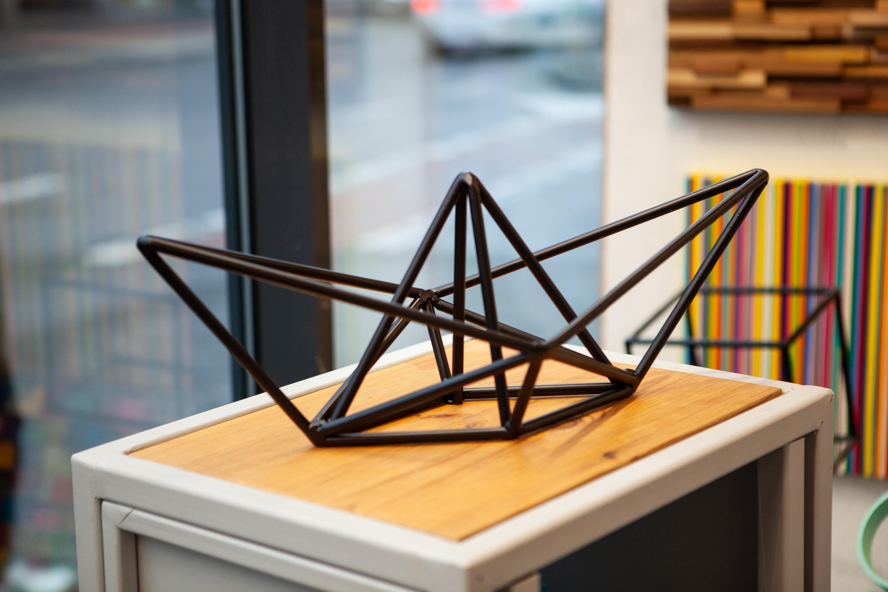 Abstract Steel Industrial Design Standing Sculpture Contemporary Art ...