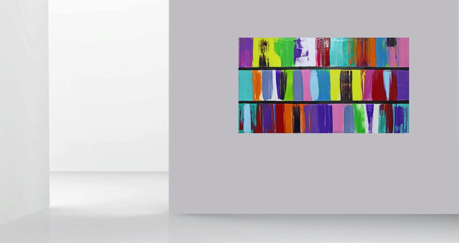 Xxl Abstrakt Art 55 X 30 Inch 140 X 80 Cm Etsy