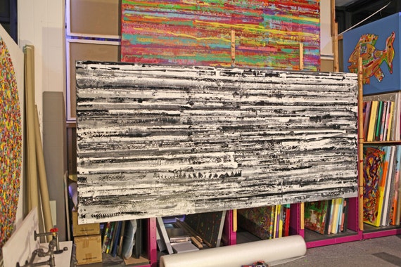 Xxl Abstrakt Picture Art Painting 1 X 55 Inch 300 X 140 Cm Etsy