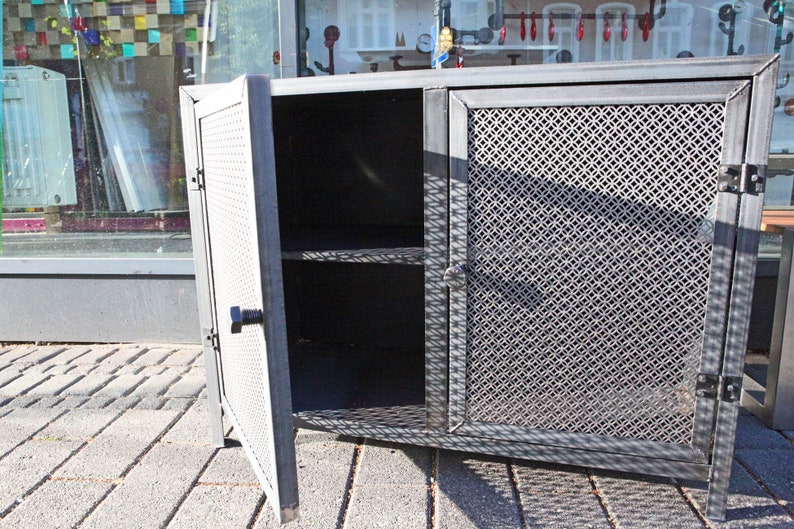 steel, industrial design sideboard shelf TV cabinet Cupboard