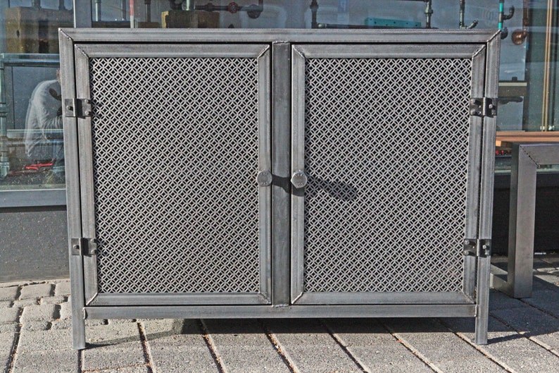 steel, industrial design sideboard shelf TV cabinet Cupboard