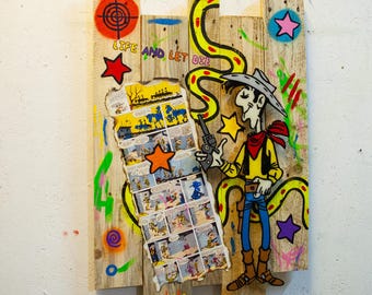 Pop Art, Street Art, Arte in resina, Arte murale 3D, Astratta, Lucky Luke
