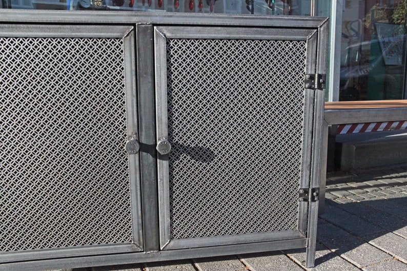 steel, industrial design sideboard shelf TV cabinet Cupboard