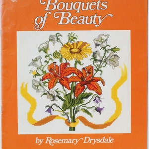 1980, Bouquets of Beauty Cross Stitch Pattern Book, Gloria and Pat