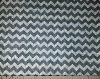 Timeless Treasures - Chevrons in Gray and White - 1/2 yard - 100% Cotton Woven Fabric